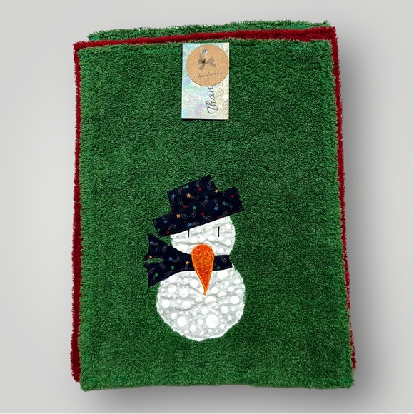 Lot/3 𝑯𝒂𝒏𝒅𝒎𝒂𝒅𝒆 Holiday Christmas Hand Towels 🎁 - Picture 15 of 16